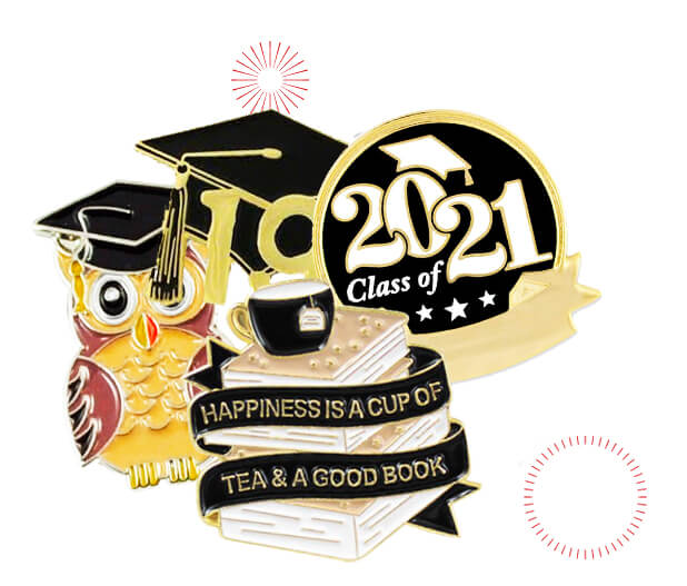 custom graduation pins banner