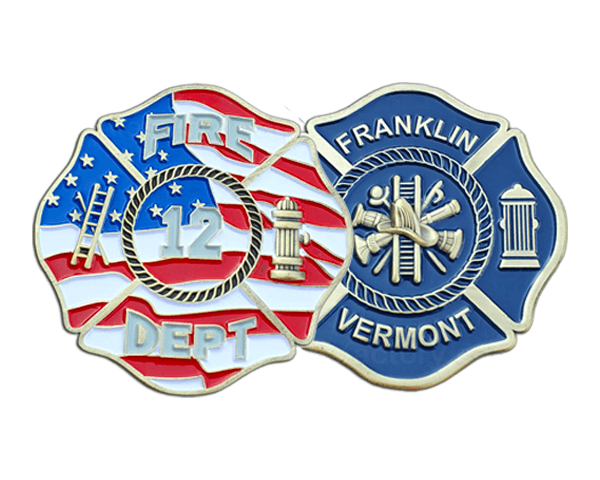 custom firefighter challenge coins