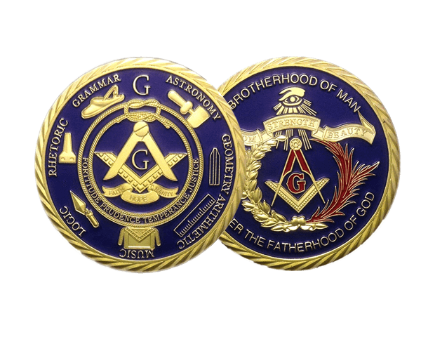 custom masonic challenge coins