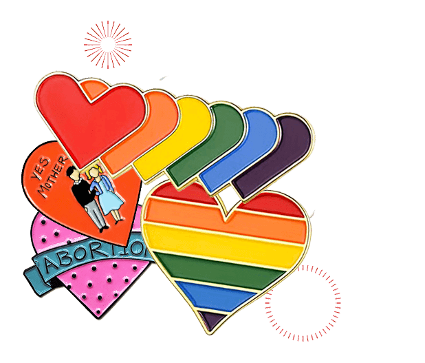 heart pins