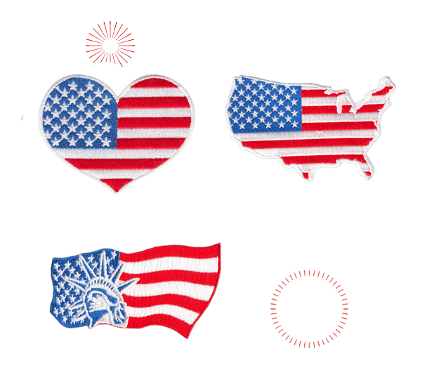 Custom american flag patch image 2