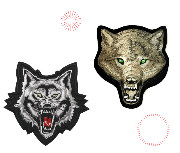 Custom wolf patch Image